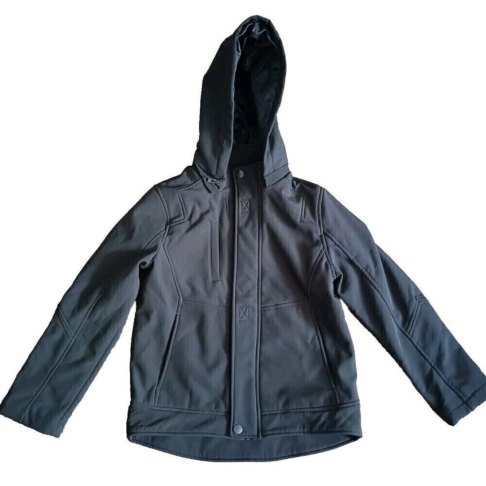 Urban Republic Hooded Jacket Size Medium 10/12 Kids Black Softshell Fully Lined